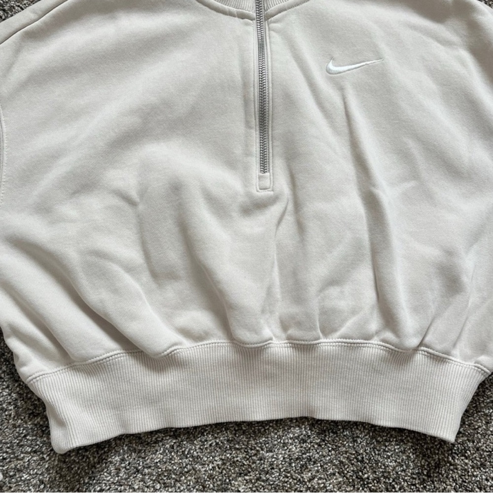 Nike Off-White Half-Zip Pullover - image 1